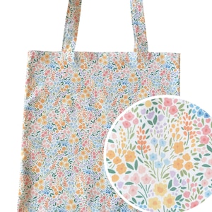 Floral Flower Garden Tote / Shopper Bag / Women&#39;s Shoulder Bag