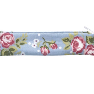 Astuccio sottile, blu, stile Cath Kidston / Floreale / Vintage / Shabby Chic - Regalo per lei