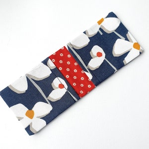 Modern Floral, Navy Blue Card Holder  |  Contemporary Oyster Card Holder  |  Credit Card Wallet  |  Business Card Case
