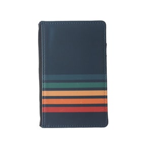 Portapasaporte de rayas retro / Cartera de viaje estilo mod de los años 70 / Regalos y accesorios de viaje para él