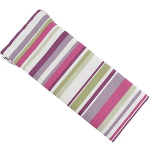 Pink and Purple Striped Glasses Case | Stripey Sunglasses Holder | Soft Glasses Sleeve with Stipes