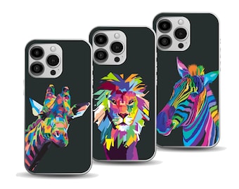 Pop Art Safari Animal Phone Case | For iPhone and Samsung Galaxy Devices