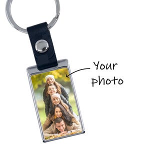 Custom Photo Keychain: Personalised Picture Keyring, Gift Boxed
