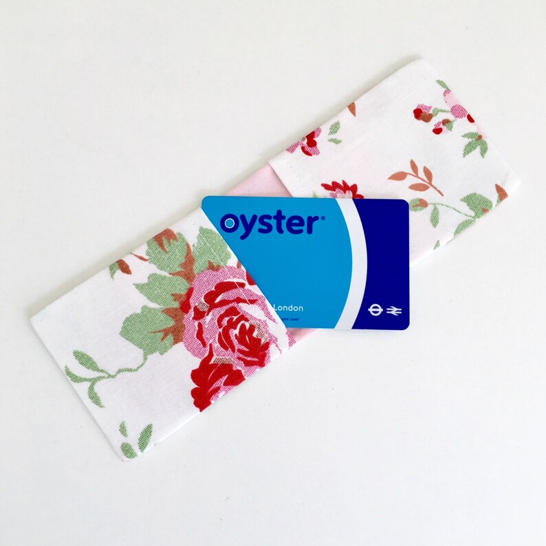 Cath Kidston Fabric Oyster Card Holder in White Rosali Fabric Etsy