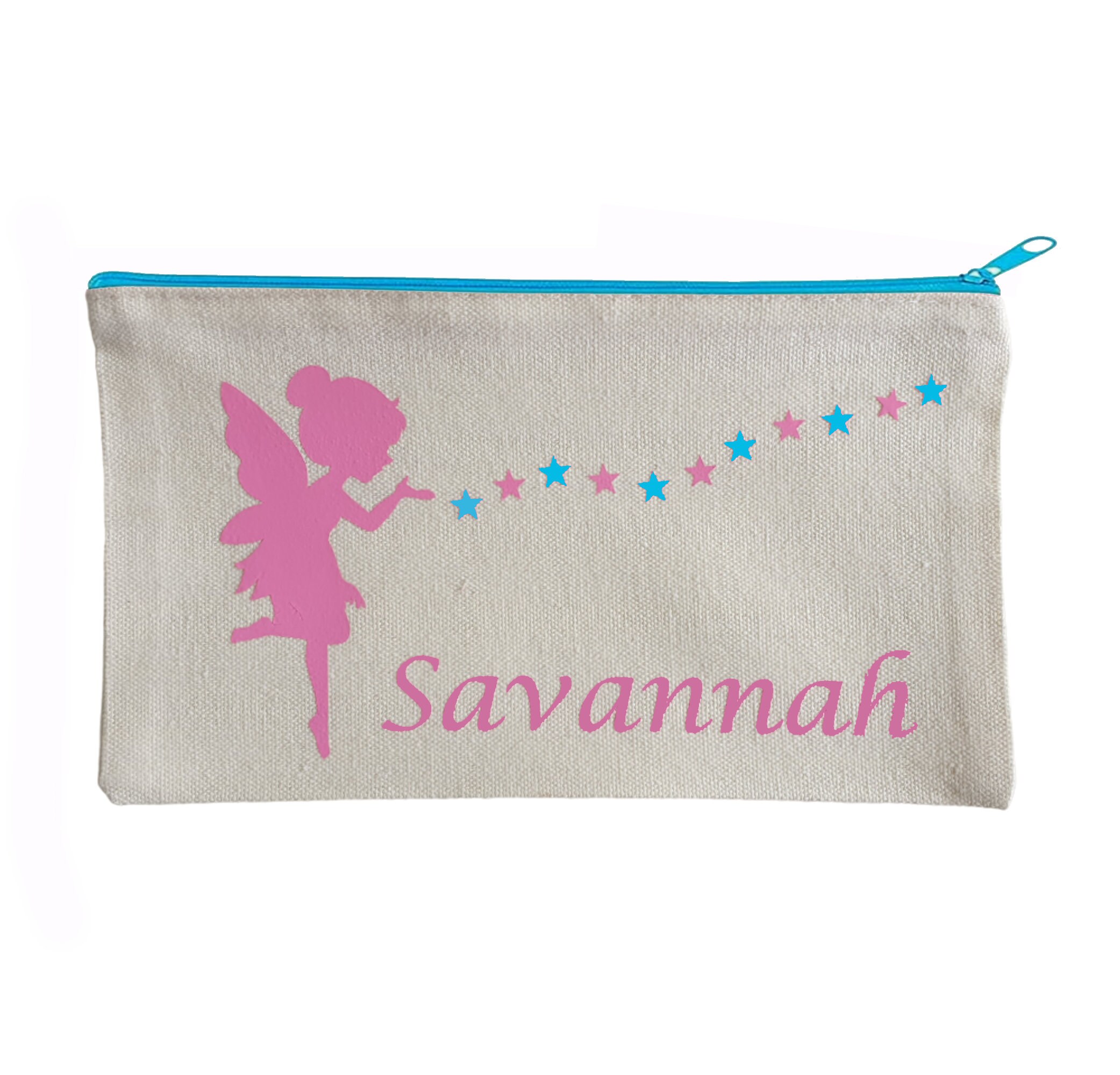 Personalised Kids Pink Pencil Case With Custom Name for Girls