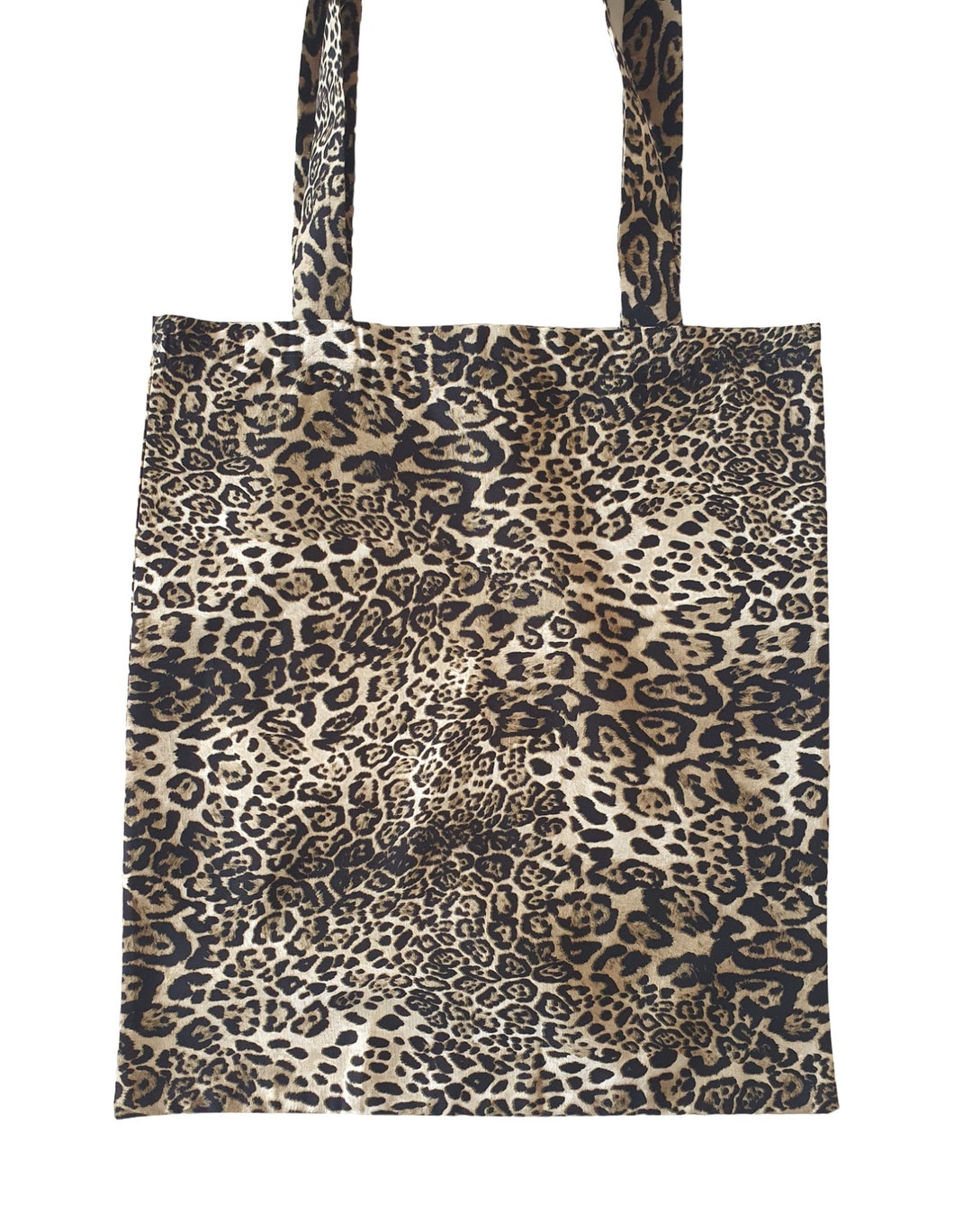Leopard Print Tote / Animal Print Shopper Bag/ Lynx Print Bag Etsy