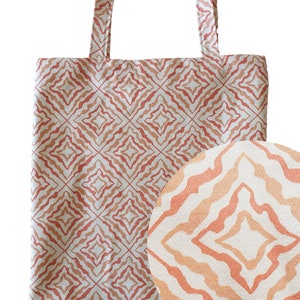 Geometrisch Abstrakt Koralle Tote / Einkaufstasche / Strandtasche