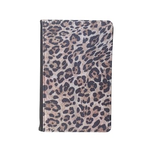 Funda para pasaporte con estampado de leopardo / Cartera de viaje con estampado animal / Elegante porta pasaporte / Regalos y accesorios de viaje