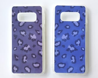 Leopard Print Samsung Galaxy S10e Phone Case: Blue or Purple
