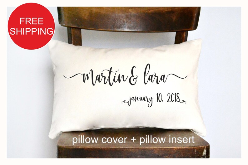 Personalized Pillow Wedding Gift Anniversary Gift Pillow Etsy