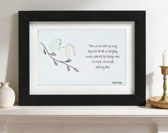 Those we love don't go away... Sea Glass Memorial Art: Remembrance Keepsake