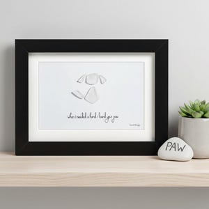 Quand j'avais besoin d'un coup de main, j'ai trouvé votre patte - oeuvre d'art en verre de chien de mer, cadeau souvenir