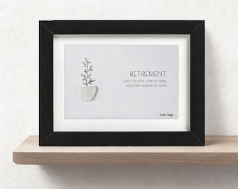 Retirement Sea Glass Art Frame