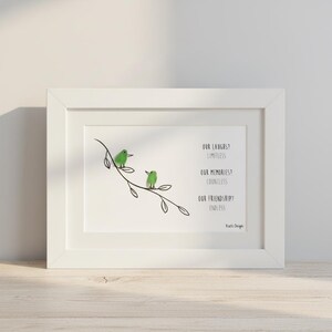 Our Friendship Endless Sea Glass Art Frame