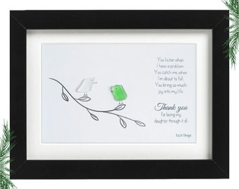 Beautiful Gift For A Daughter - Sea Glass Art | Daughter gift | Beach Glass Art