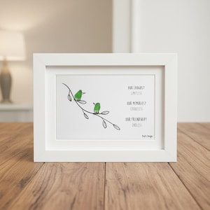 Our Friendship Endless Sea Glass Art Frame