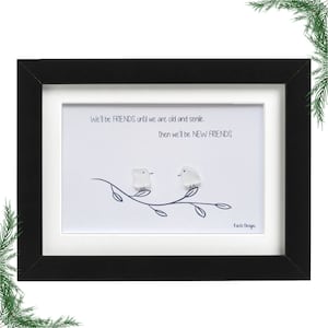 Forever Friends: Old and Senile to New Again - Handcrafted Sea Glass Art Frame