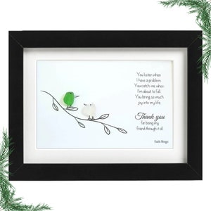 A Special Friend Thank You Gift- Friendship Sea Glass Art