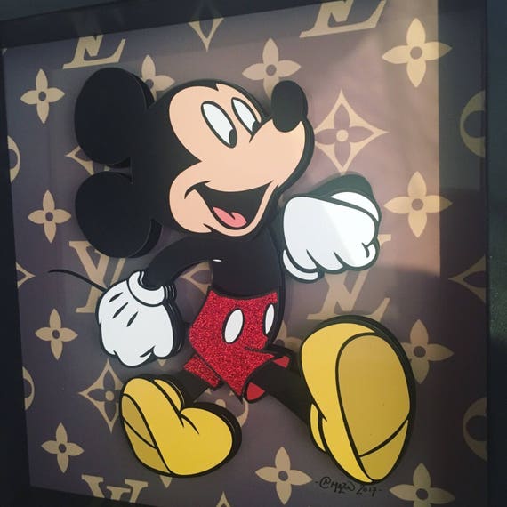 Louis Vuitton Mickey Mouse 3d Pop Up Art Picture | Etsy