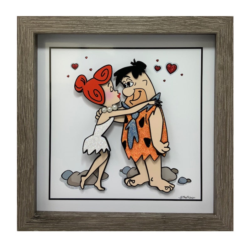 Fred and Wilma Love 3D Art Etsy Fred and Wilma Love 3D Art Etsy