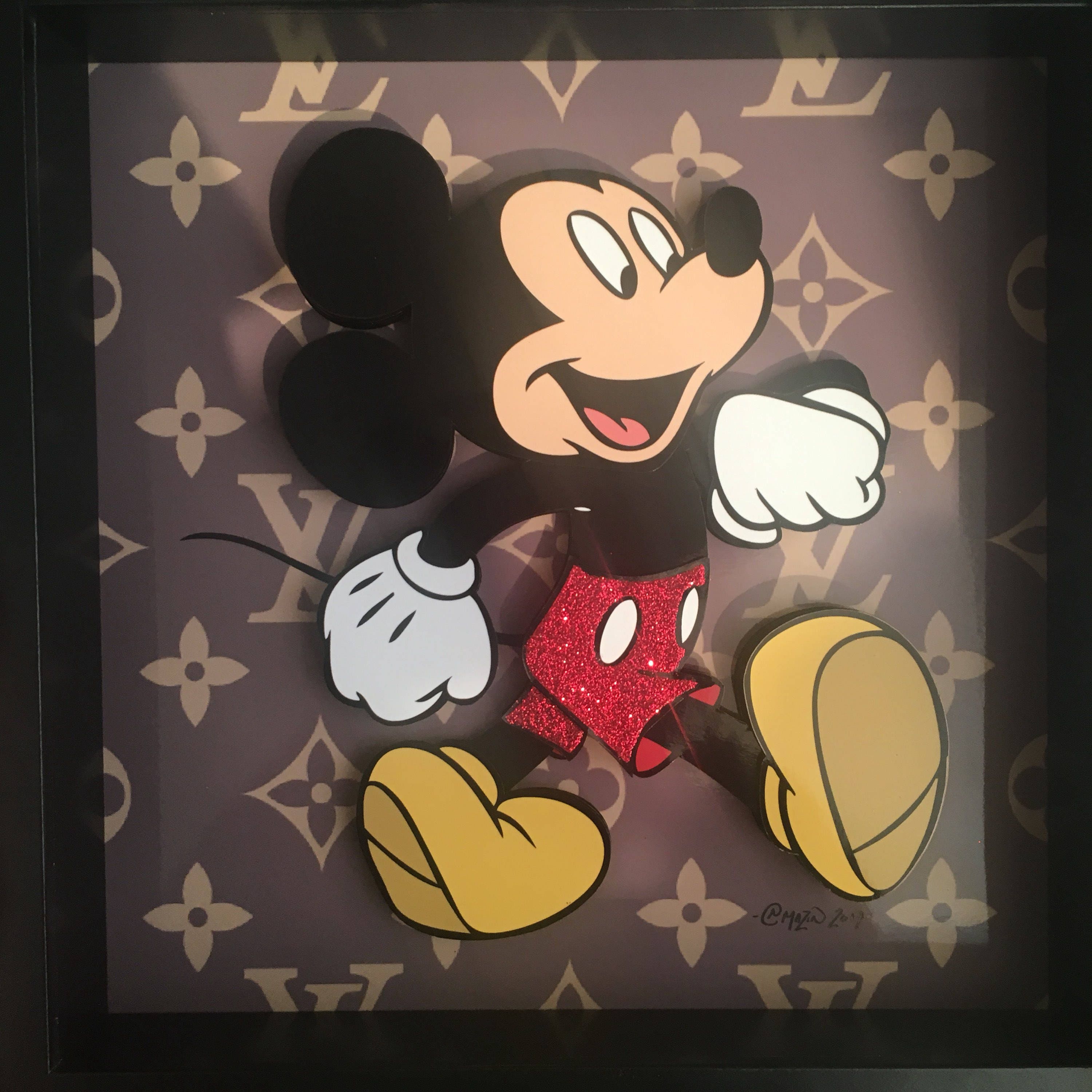 Louis Vuitton Mickey Mouse 10x10 3d Pop Up Art Etsy