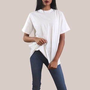 White Oversized T-Shirt Women&#39;s UK - 100% Organic Cotton