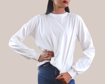 White Oversized Top Women's UK - 100% Organic Cotton