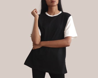 Monochrome T-Shirt Women's UK - Black and White - 100% Organic Cotton