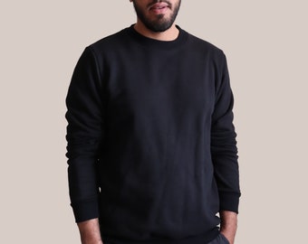 Black Sweatshirt Mens's UK - 100% Organic Cotton