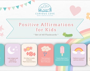 40 tarjetas didácticas con afirmaciones positivas