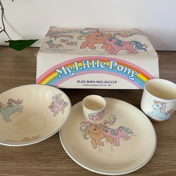 In original box Made in England extremely rare my little pony vintage display collectible  kitsch retro 1985 Poole potter Licenced hasbro