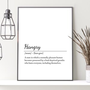 Hangry definition - [Instant Download]