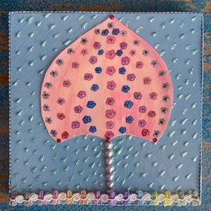 Pintura de guarda-chuva rosa
