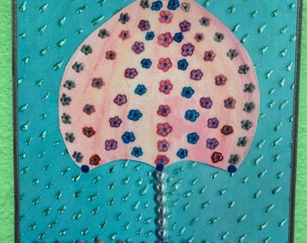 Ready to Hang Whimsical Print Umbrella Nursery Children Bathroom Powder Room Art