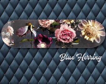 Floral Skate Deck, Flower skateboard, Flower Photo Wall Art, wilted flowers, bedroom decor, floral moody print, romantic gift for girlfriend