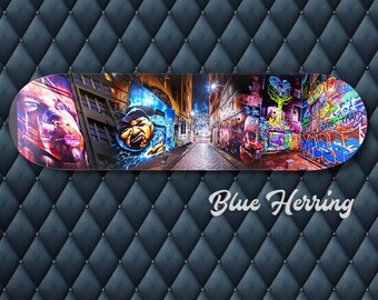 Skateboard Wall Art, Graffiti Gift, Street Art Poster, Melbourne Print, Teen boy bedroom, Boyfriend Birthday Gift, Cool Apartment Decor