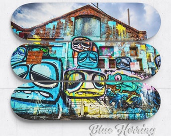 Skateboard Art for kids, graffiti artwork, street art decor, 3 Piece Wall Art, Melbourne Australia, teen boy room, birthday gift for him