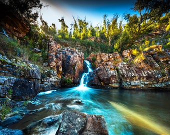 Waterfall Photography, Australia wall art, National Park Poster, Grampians Art, Nature Prints, Travel Photo on Canvas, Birthday Gift for him