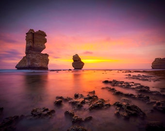 Great Ocean Road Print, Twelve Apostles, Australian Made, Extra Large Wall Art, National Park Poster, April Birthday Gift, Sunset Photograph