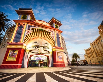 Luna Park, Melbourne Wall Art, Carnival Print, StKilda Beach Poster, Kids Room Decor, Oversized Art, Travel Gift, Photography Backdrop