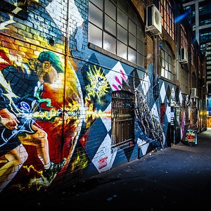 Street Art Graffiti, Graffiti Wall Art, Dad Gift, ACDC Poster, Photography Print, Melbourne Australia, lounge decor, Angus Young, photo art