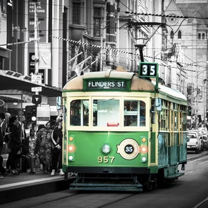 Melbourne Photograph, black and white, wall art, tram photo, Melbourne print, Travel Poster, Australia made, Melbourne tram, gifts for men