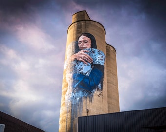 Graffiti Wall Art, Street Art, Silo Art Print, Wall Art, Melbourne Photography, Colour Street, Jacinda Ardern mural, Conversation Starter