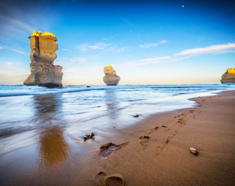 Great Ocean Road, Twelve Apostles, Australia Poster, Panoramic Photo, Gibson Steps, National Park Prints, Coastal wall decor, Travel Gift