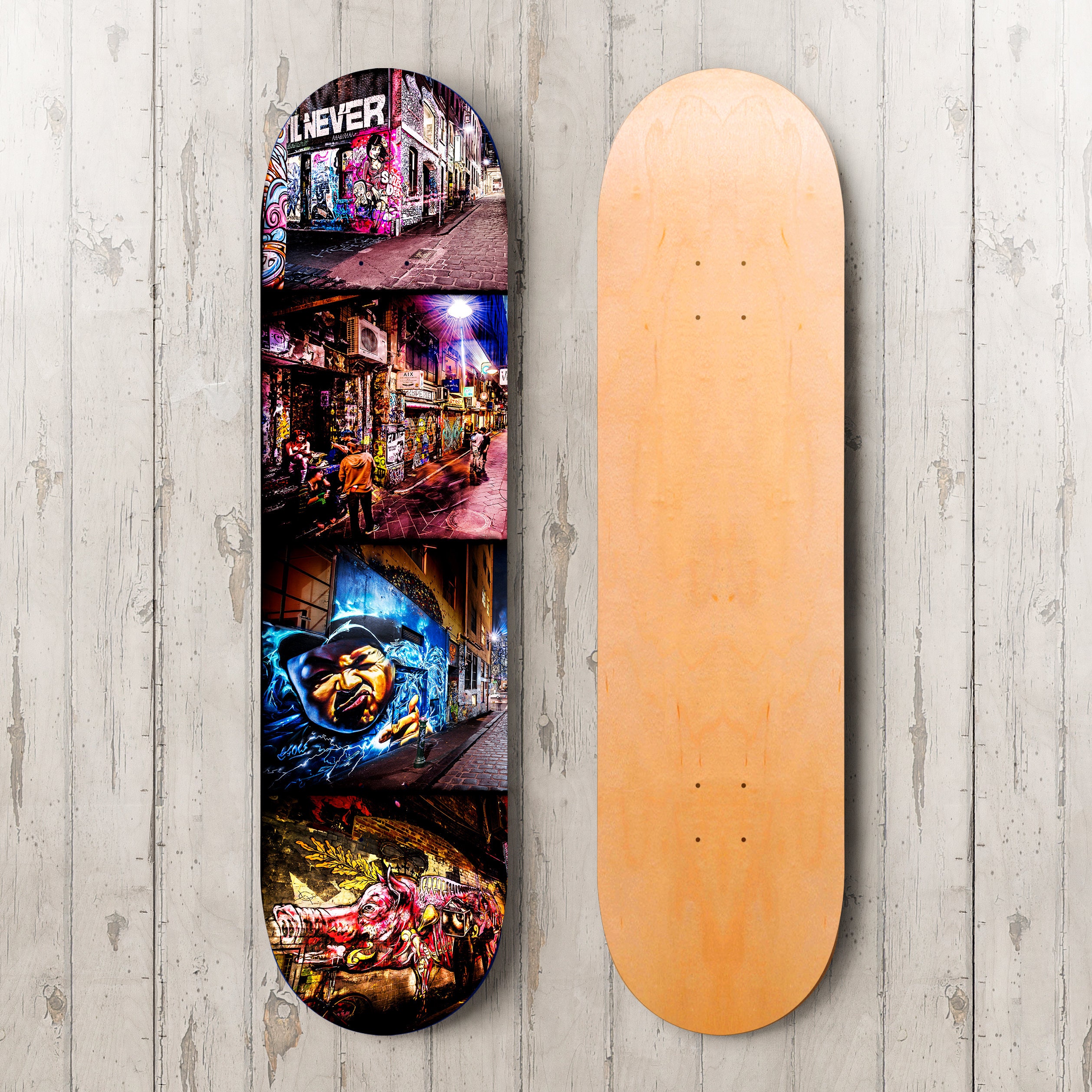 Skateboard Art, Boys Room Decor, Graffiti Wall Art, Skatedeck Decor, Melbou...