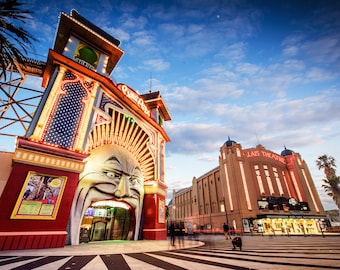 Luna Park, St Kilda Print, Melbourne Australia, StKilda Beach Decor, Travel Poster, Photography Gifts, Childrens Room Art, Carnival Theme