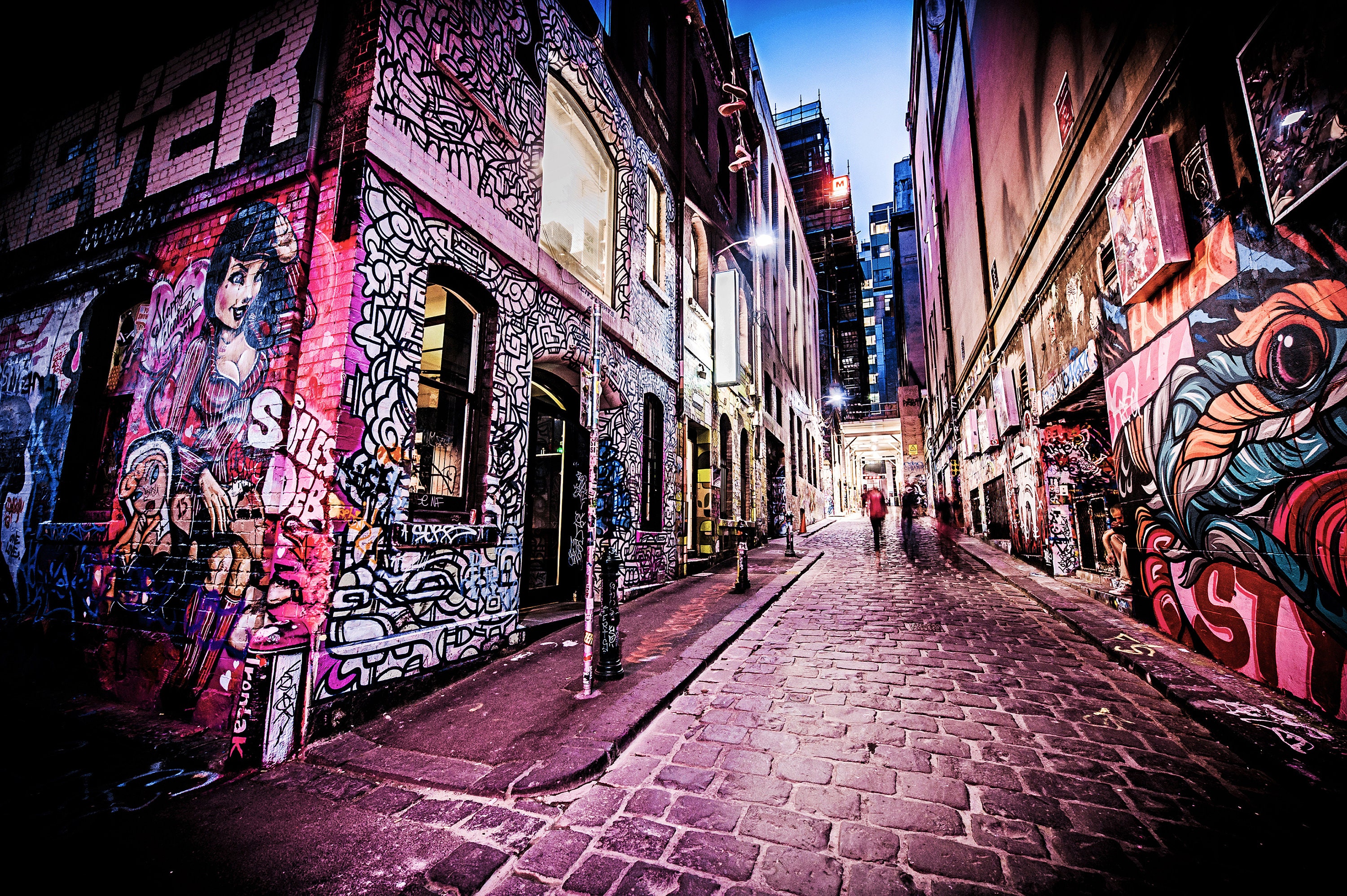 Street Art Print, Graffiti Wall Art, Melbourne Poster, Hosier Lane