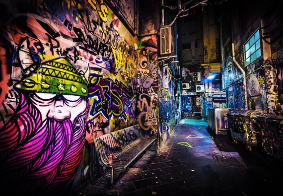 Street Art Print Graffiti Wall Art Melbourne Photography Etsy