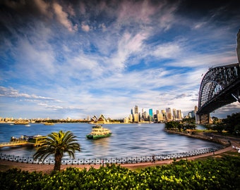 Sydney Print, Sydney Harbour Bridge, Opera House, Zoom background, Australia Poster, Photography Prints, office wall art, Travel birthday