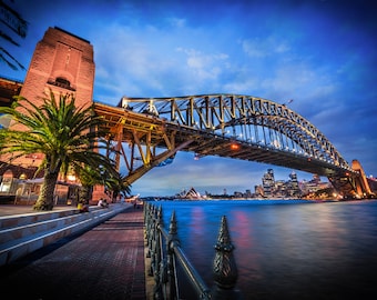 Sydney Harbour Bridge, Opera House, Sydney Print, Australia Poster, Zoom background, office wall art, Travel Photography, Christmas Gift